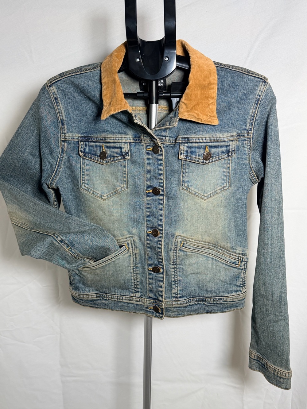 Vintage Polo Jeans Co Ralph Lauren Women’s XL Denim Jacket USA Flag